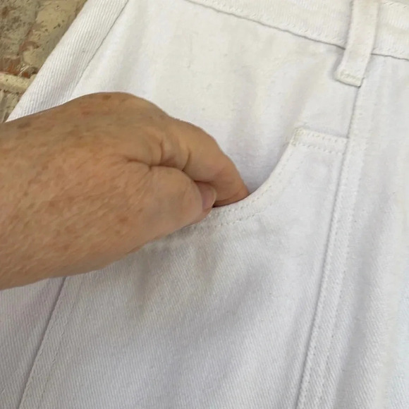 Mignon Jean White Button Up Denim Mini Skirt - Picture 2 of 8